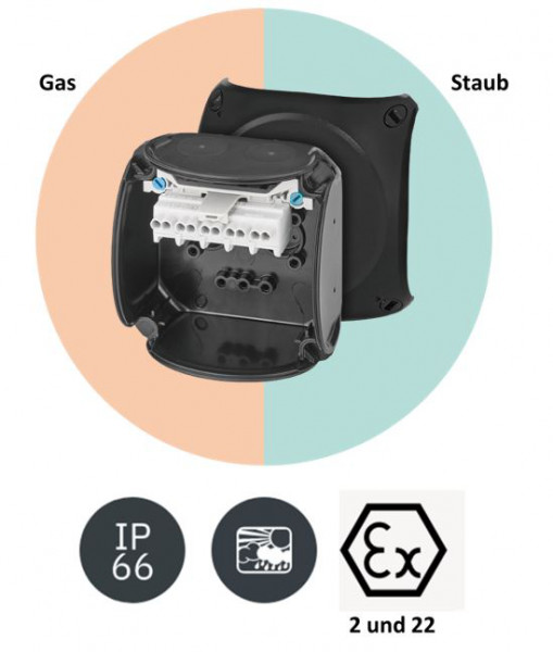 Artikelbild 1 des Artikels KX 0404 C Klemmkasten ATEX 2-22, 5pol bis 6 qm