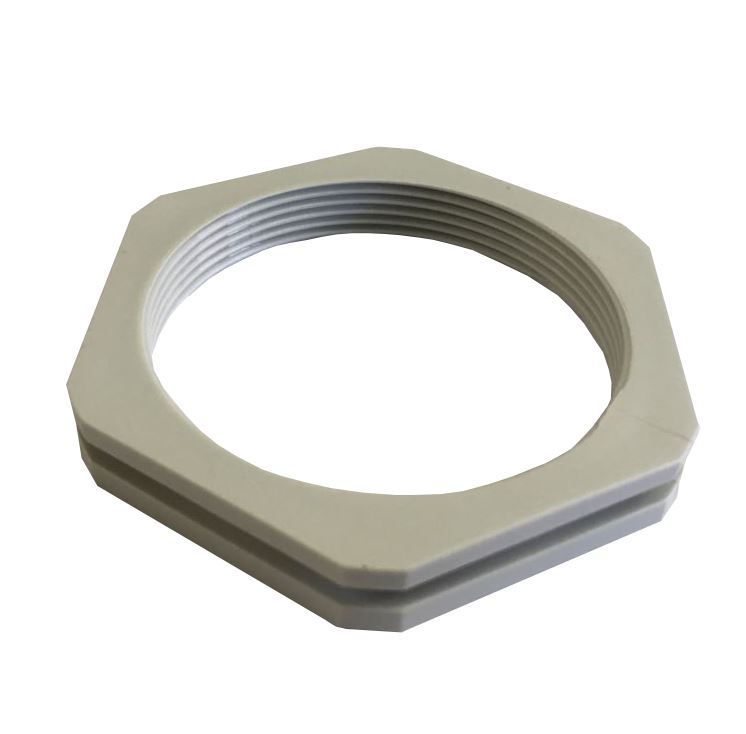 PA6 Kunststoff Gegenmutter M20x1,5 - Glasfaserverstärkt In Hellgrau