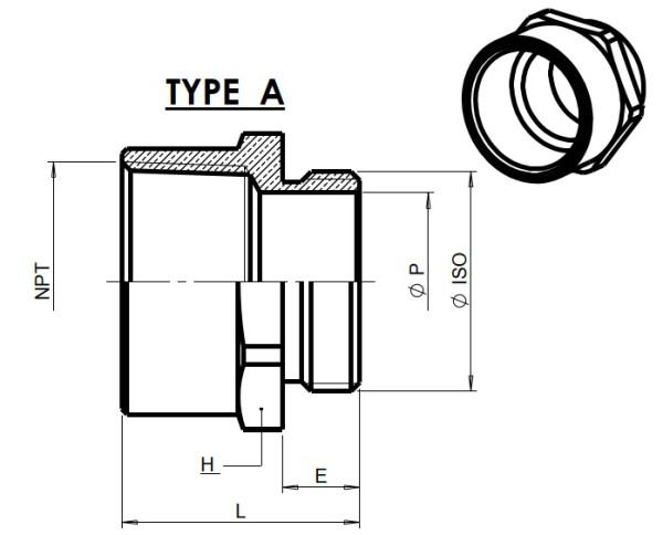Artikelbild 1 des Artikels ADMS Adapter M25-NPT1" Messing vernickelt
