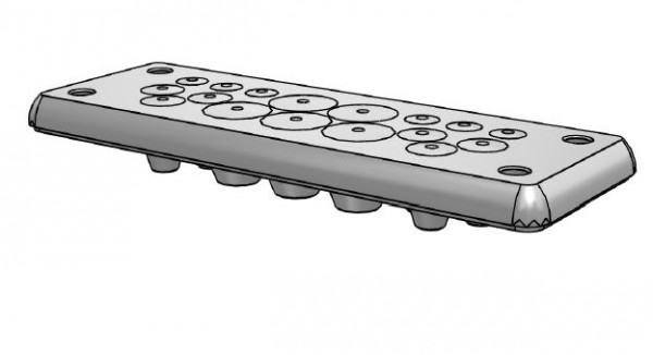 Artikelbild 1 des Artikels Kabeldurchführungsplatte MH-24/17x3-16mm schwarz