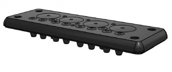 Artikelbild 1 des Artikels Kabeldurchführungsplatte MH-24/19x1,5-22mm schw.