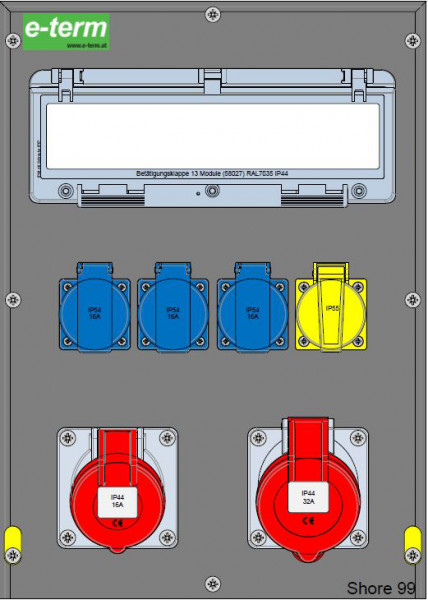 Artikelbild 1 des Artikels Vollgummiverteiler MODBOX WM 0011-3 FI063 IP44 RJ