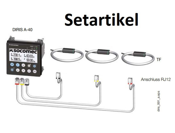 Artikelbild 1 des Artikels DIRIS A-40 Starterpaket inkl. 3 Sensor TF 150-600A