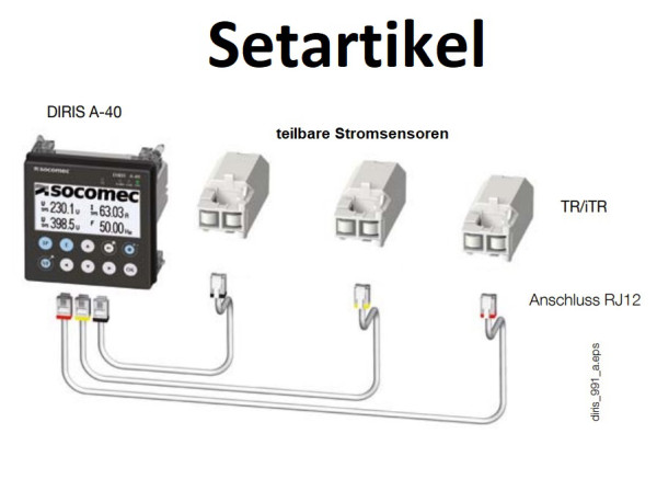 Artikelbild 1 des Artikels DIRIS A-40 Starterpaket inkl. 3 Sensor TR 160-600A