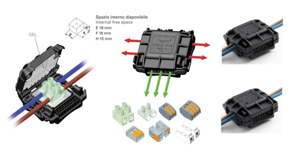 Artikelbild 1 des Artikels Gelbox für 3polige Steckklemmen bis 2,5mm² (2Stk)