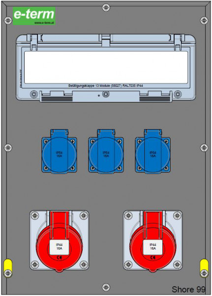 Artikelbild 1 des Artikels Vollgummiverteiler MODBOX WM 0002-3 FI040 IP44