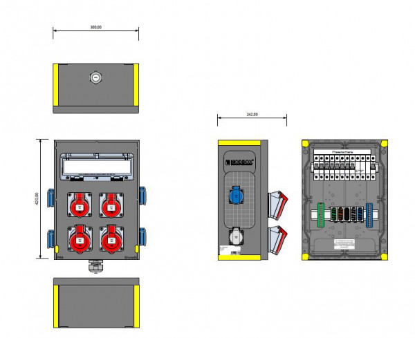 Artikelbild 1 des Artikels Vollgummiverteiler MODBOX WM 0022-4 FI63 IP44