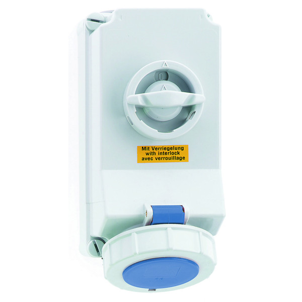 Artikelbild 1 des Artikels Wandsteckdose SL 32A 3p 230V 6h IP67/69 Ni 16104