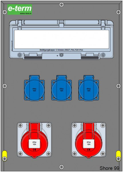 Artikelbild 1 des Artikels Vollgummiverteiler MODBOX WM 0002-3 FI040 IP54