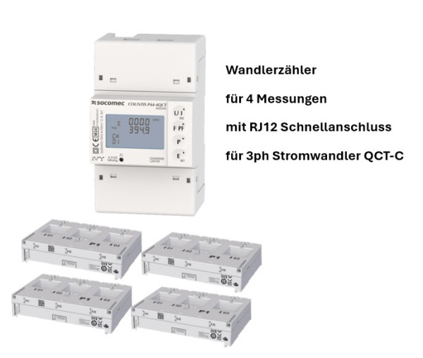 Artikelbild 1 des Artikels COUNTIS P44-4QCT Wandlerzähler 4-fach Modbus MID