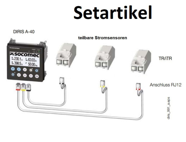 Artikelbild 1 des Artikels DIRIS A-40 Starterpaket inkl. 3 Sensor 25-63A tb