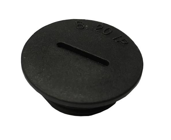 Artikelbild 1 des Artikels BLPO Blindstopfen M40 PA6 rund RAL9005 IP65
