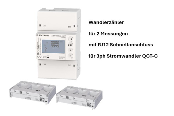 Artikelbild 1 des Artikels COUNTIS P44-2QCT Wandlerzähler 2-fach Modbus MID