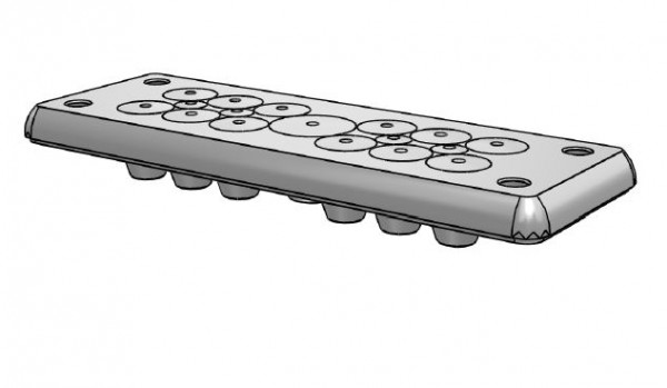 Artikelbild 1 des Artikels Kabeldurchführungsplatte MH-24/17x3-20mm schwarz