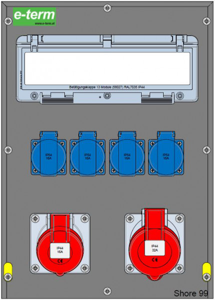 Artikelbild 1 des Artikels Vollgummiverteiler MODBOX WM 0011-4 FI063 IP44