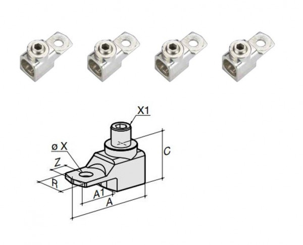 Artikelbild 1 des Artikels Käfigklemmen 400A 4-polig 50-240mm² (4Stk.)