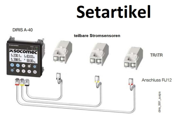 Artikelbild 1 des Artikels DIRIS A-40 Starterpaket inkl. 3 Sensor TR 63-250A