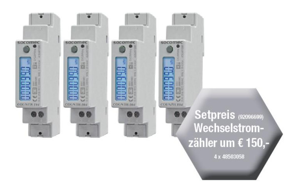 Artikelbild 1 des Artikels COUNTIS Set 4xE00 Wechselstromzähler 40A 