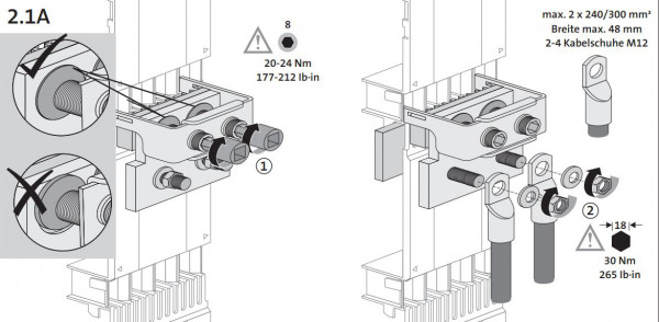 Artikelbild 2 des Artikels 01443 Anschlussmodul Kabelschuh 4xM12/300