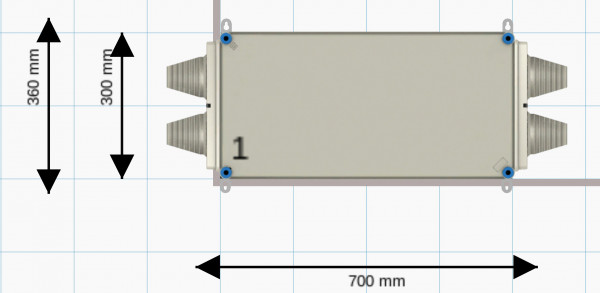 Artikelbild 1 des Artikels MI Leergehäuse 600x300mm mit TS, elast. Einführung