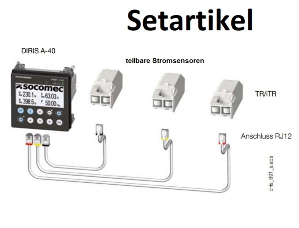 Artikelbild 1 des Artikels DIRIS A-40 Starterpaket inkl. 3 Sensor 40-160A tb