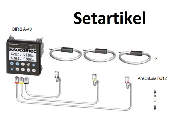 Artikelbild 1 des Artikels DIRIS A-40 Starterpaket inkl 3 Sensor TF 400-2000A