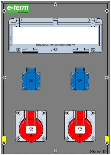 Artikelbild 1 des Artikels Vollgummiverteiler MODBOX WM 0002-2 FI040 IP54