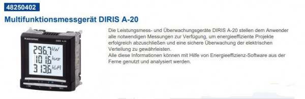 Artikelbild 3 des Artikels DIRIS A-20 Starterpaket inkl. 3 Stromwandler 50A