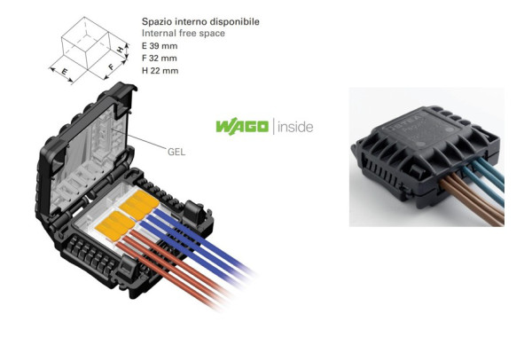 Artikelbild 1 des Artikels Gelbox inkl. 2 x 3polige Steckklemmen bis 4mm²