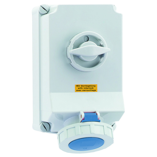 Artikelbild 1 des Artikels Wandsteckdose 63A 3p 230V 6h IP67/69 Ni 16606
